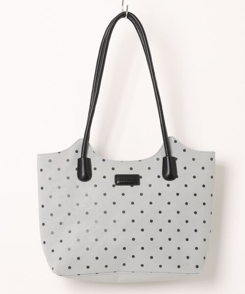 Ritzy(リッツィー)の「3 色展開 ドット柄トートバッグ(飾り物無し)(ショルダーバッグ・レディース・ベージュ/グレー/ブラック・FREE)」の14枚目の写真