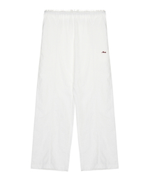LACE NYLON WIDE PANTS_WHITE