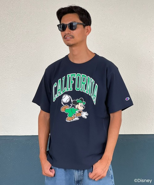 Disney(ディズニー)の「【Champion】ディズニー ミッキーマウス / SHORT SLEEVE T-SHIRT(Tシャツ/カットソー・メンズ・ホワイト/ネイビー・XL/L/S/M)」の2枚目の写真