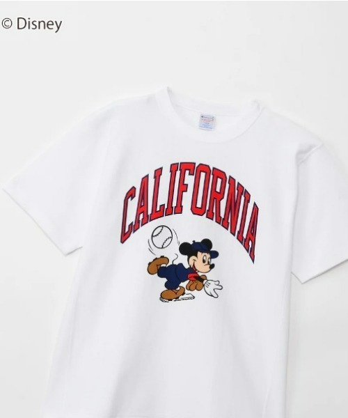 Disney(ディズニー)の「【Champion】ディズニー ミッキーマウス / SHORT SLEEVE T-SHIRT(Tシャツ/カットソー・メンズ・ホワイト/ネイビー・XL/L/S/M)」の5枚目の写真