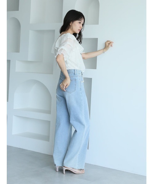 fifth(フィフス)の「タックティアードフリル袖2wayカラーブラウス(シャツ/ブラウス・レディース・ホワイト/ピンク・M)」の13枚目の写真