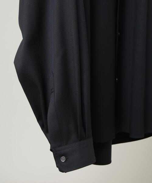 FARAH(ファーラー)の「FARAH/別注 CANONICO Twill Black Shirt(セットアップ可)(シャツ/ブラウス・メンズ・ブラック・L/M)」の5枚目の写真