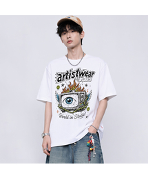 [ATW] スタティックアイ 半袖Tシャツ - 2COLOR