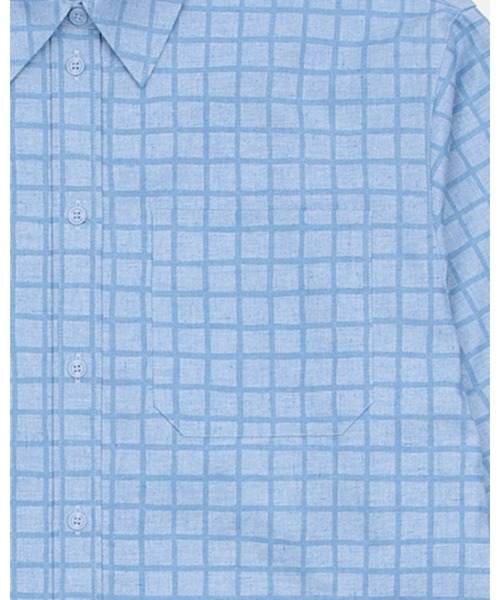 marimekko(マリメッコ)の「Toistuma Pikku Ruutu / blouse(シャツ/ブラウス・レディース・ライトブルー・34/36)」の9枚目の写真