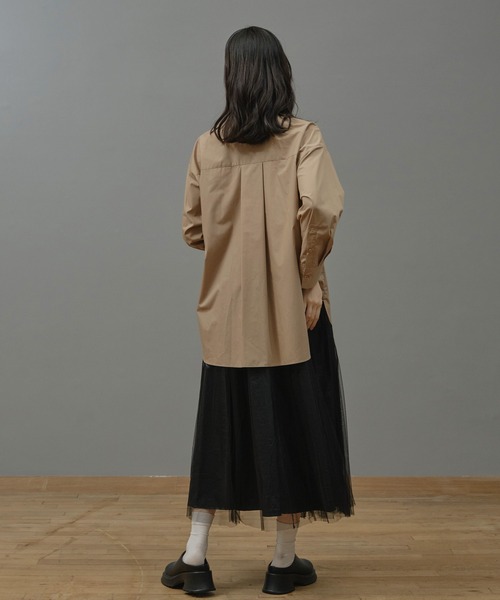 Nunc.（ヌンク）の「アシンメトリードレープシャツ（シャツ/ブラウス・レディース・オフホワイト/ブラウン系その他/ベージュ/ブルー系その他/ブルー・FREE）」の22枚目の写真