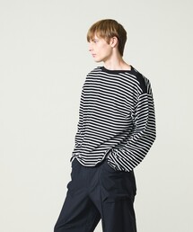 ボートネック フレンチボーダー長袖Tシャツ / ユニセックス