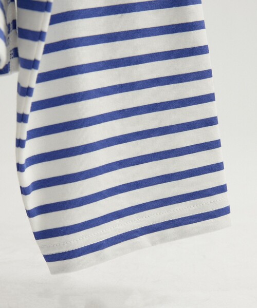 ABAHOUSE(アバハウス)の「ボートネック フレンチボーダー長袖Tシャツ / ユニセックス(Tシャツ/カットソー・メンズ・ブラック/ブルー・46/48)」の11枚目の写真