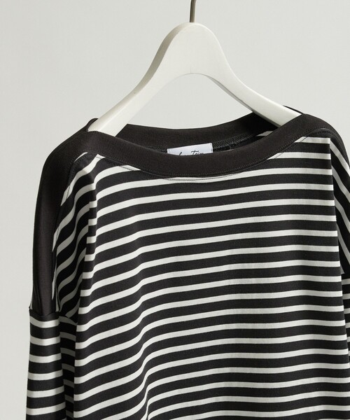 ABAHOUSE(アバハウス)の「ボートネック フレンチボーダー長袖Tシャツ / ユニセックス(Tシャツ/カットソー・メンズ・ブラック/ブルー・46/48)」の20枚目の写真