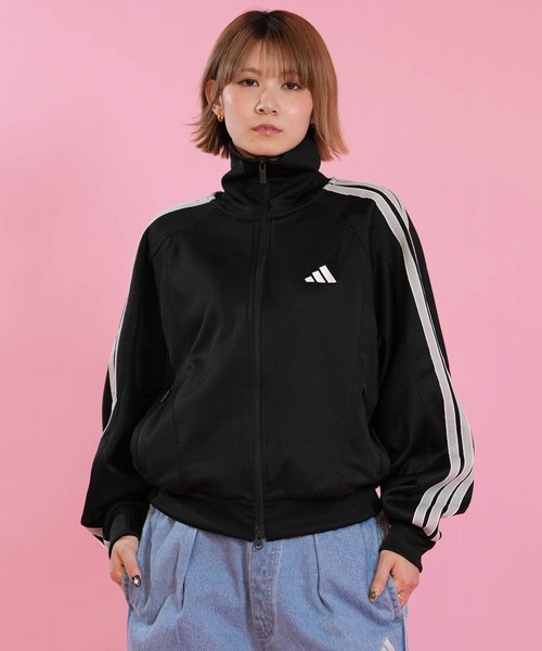 adidas(アディダス)の「adidas/アディダス トラックジャケット DM419(スウェット・レディース・ブラック/グレー・M/L)」の4枚目の写真