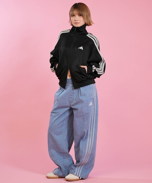 adidas(アディダス)の「adidas/アディダス トラックジャケット DM419(スウェット・レディース・ブラック/グレー・M/L)」の6枚目の写真