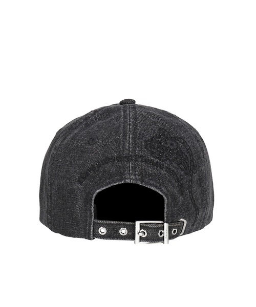 GANNI(ガニー)の「WASHED EMBROIDERY DENIM CAP(キャップ・レディース・ブラック・OS)」の4枚目の写真