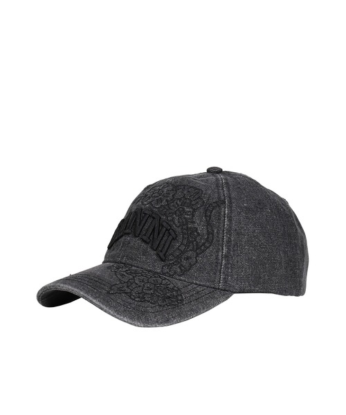GANNI(ガニー)の「WASHED EMBROIDERY DENIM CAP(キャップ・レディース・ブラック・OS)」の5枚目の写真
