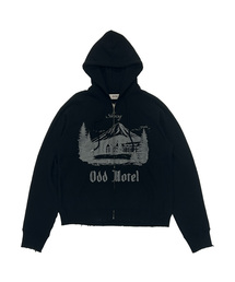 DAIRIKU / ダイリク "Odd Hotel" Silk-Cotton Zip Up Hoodie