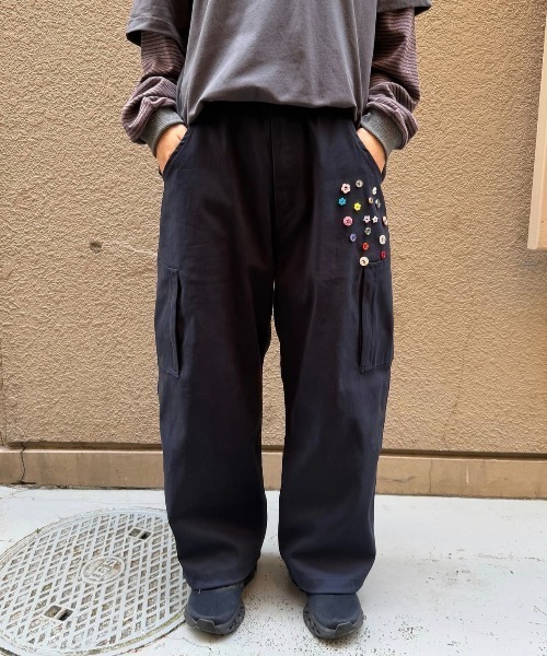 BROKEN BASE(ブロークンベース)の「Button Cargo Pants / ボタンカーゴパンツ(カーゴパンツ・メンズ・ライトグレー/ネイビー・LARGE/MEDIUM)」の17枚目の写真
