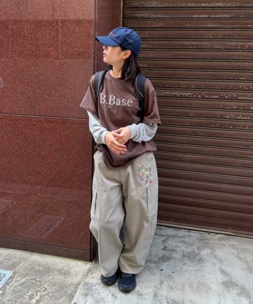 BROKEN BASE(ブロークンベース)の「Button Cargo Pants / ボタンカーゴパンツ(カーゴパンツ・メンズ・ライトグレー/ネイビー・LARGE/MEDIUM)」の10枚目の写真
