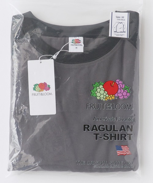 FRUIT OF THE LOOM(フルーツオブザルーム)の「FRUIT OF THE LOOM /フルーツオブザルーム カラーブロックロングスリーブラグランパックTシャツ メンズ レディース 2026年秋冬 秋服(Tシャツ/カットソー・メンズ・ホワイト/グレー/チャコール・S/M/L/XL)」の9枚目の写真
