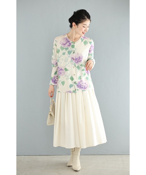 cawaii(カワイイ)の「朝露に揺れる紫陽花ニットカーディガン(カーディガン/ボレロ・レディース・パープル・FREE)」の4枚目の写真