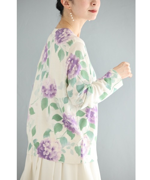 cawaii(カワイイ)の「朝露に揺れる紫陽花ニットカーディガン(カーディガン/ボレロ・レディース・パープル・FREE)」の14枚目の写真