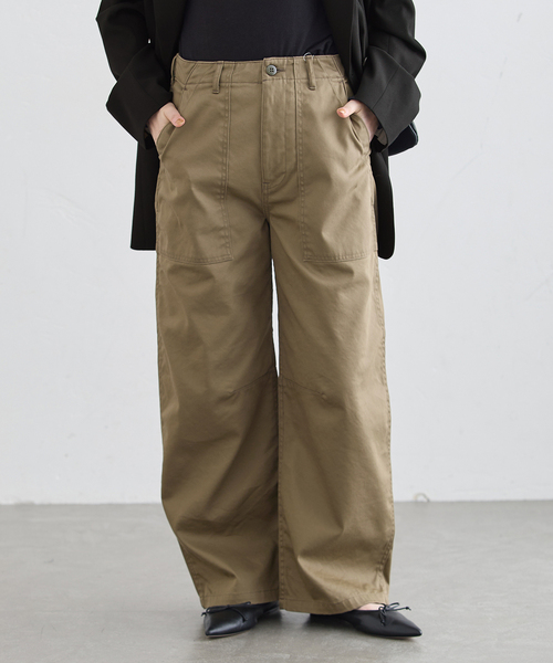 journal standard L'essage(ジャーナルスタンダードレサージュ)の「ヴィンテージコットンベイカーパンツ(その他パンツ・レディース・カーキ・38/36)」の3枚目の写真