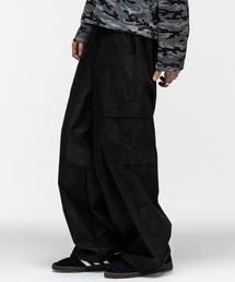 ACID WASH NYRON CARGO PANTS / アシッドウォッシュナイロンカーゴパンツ ドローコード メンズ レディース ユニセックス