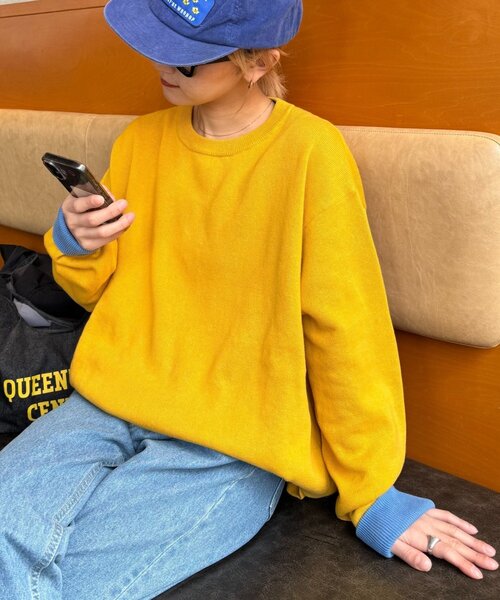 CIAOPANIC TYPY(チャオパニックティピー)の「【ZOZO限定】ウォッシャブルビックシルエットロンTライクニット(ニット/セーター・メンズ・ブラック/アイボリー/ブラウン/ライトグレー/レッド/イエロー/ネイビー・X-LARGE/LARGE/MEDIUM/SMALL)」の6枚目の写真