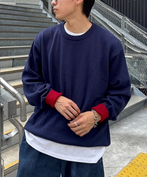 CIAOPANIC TYPY(チャオパニックティピー)の「【ZOZO限定】ウォッシャブルビックシルエットロンTライクニット(ニット/セーター・メンズ・ブラック/アイボリー/ブラウン/ライトグレー/レッド/イエロー/ネイビー・X-LARGE/LARGE/MEDIUM/SMALL)」の18枚目の写真