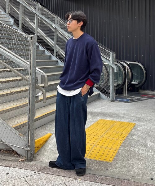 CIAOPANIC TYPY(チャオパニックティピー)の「【ZOZO限定】ウォッシャブルビックシルエットロンTライクニット(ニット/セーター・メンズ・ブラック/アイボリー/ブラウン/ライトグレー/レッド/イエロー/ネイビー・X-LARGE/LARGE/MEDIUM/SMALL)」の19枚目の写真