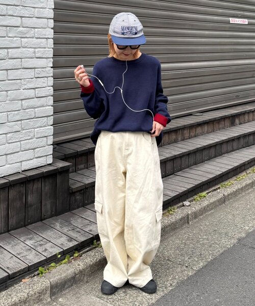 CIAOPANIC TYPY(チャオパニックティピー)の「【ZOZO限定】ウォッシャブルビックシルエットロンTライクニット(ニット/セーター・メンズ・ブラック/アイボリー/ブラウン/ライトグレー/レッド/イエロー/ネイビー・X-LARGE/LARGE/MEDIUM/SMALL)」の21枚目の写真