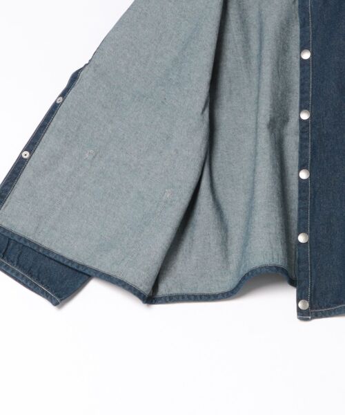 DANTON（ダントン）の「Women's Denim Collarless Jacket（ダウンジャケット/コート・レディース・ブラック/ダークインディゴブルー・38/34/36）」の3枚目の写真