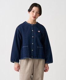 DANTON（ダントン）の「Women's Denim Collarless Jacket（デニムジャケット・レディース）」