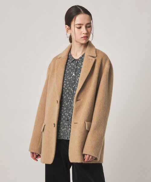 Steven Alan(スティーブンアラン)の「<Steven Alan>ウール モヘヤ ミックス シャギー ジャケット(テーラードジャケット・レディース・グレー/ベージュ・M/S)」の2枚目の写真
