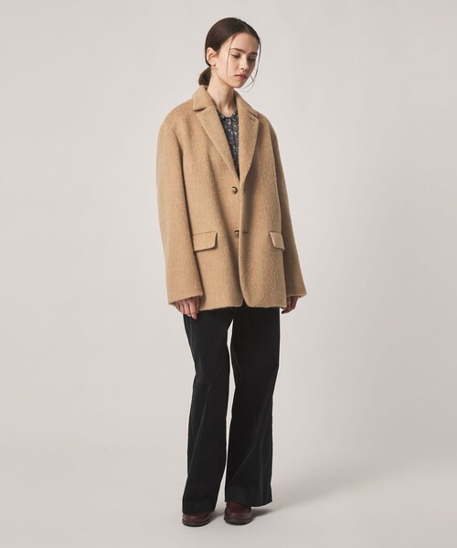 Steven Alan(スティーブンアラン)の「<Steven Alan>ウール モヘヤ ミックス シャギー ジャケット(テーラードジャケット・レディース・グレー/ベージュ・M/S)」の3枚目の写真