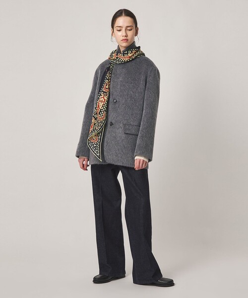 Steven Alan(スティーブンアラン)の「<Steven Alan>ウール モヘヤ ミックス シャギー ジャケット(テーラードジャケット・レディース・グレー/ベージュ・M/S)」の9枚目の写真