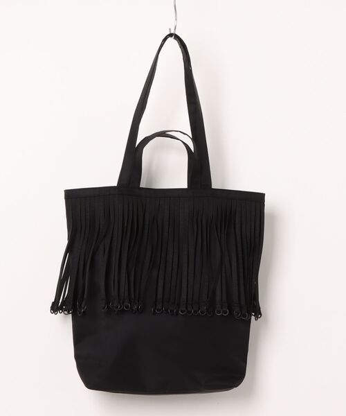 BAICYCLON by Bagjack（バイシクロン バイ バグジャック）の「TAPE FRINGE TOTE BAG　BCL-127（トートバッグ・メンズ・ブラック・FREE）」の2枚目の写真