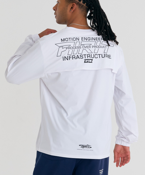 AIRIT(アイリット)の「エアドライ ユーティリティ LS AM1243 WH(Tシャツ/カットソー・メンズ・ホワイト・X-LARGE/XX-LARGE/XXX-LARGE)」の2枚目の写真