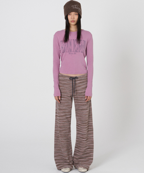 THIRSTYCLUB(サースティークラブ)の「Brownie stripe pants(スウェットパンツ・レディース・その他・FREE)」の2枚目の写真