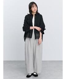 Samansa Mos2 | ツイルワイドストレートパンツ(その他パンツ)