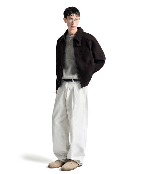 COSTUME O’CLOCK（コスチュームオクロック）の「[COCLXオジョンギュ] ウール 2-WAY ブルゾンジャケット ブラウン COOSJK045BROWN（ブルゾン・メンズ・その他・MEDIUM/LARGE/SMALL）」の3枚目の写真
