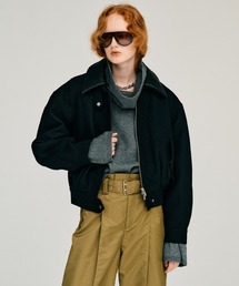 【2026Winter Pre-Order】レザーカラーショートコート / Leather Collar Short Coat