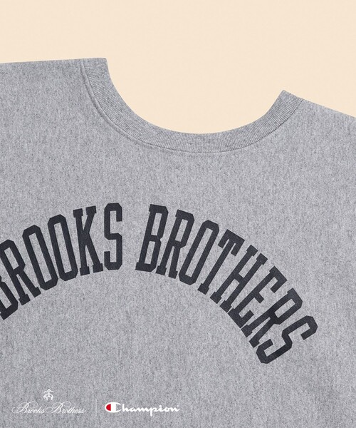 Champion（チャンピオン）の「Brooks Brothers×Champion　USAコットン　ラバープリントロゴ　スウェットシャツ　Made in USA（スウェット・メンズ・ブラウン/ブラック/ネイビー/グレー/ホワイト/グリーン・LARGE/MEDIUM/SMALL）」の9枚目の写真