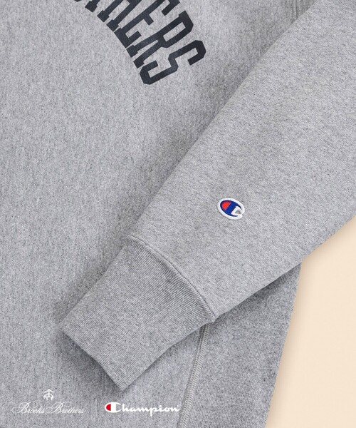 Champion（チャンピオン）の「Brooks Brothers×Champion　USAコットン　ラバープリントロゴ　スウェットシャツ　Made in USA（スウェット・メンズ・ブラウン/ブラック/ネイビー/グレー/ホワイト/グリーン・LARGE/MEDIUM/SMALL）」の11枚目の写真