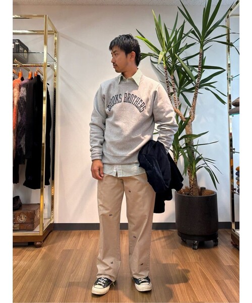 Champion（チャンピオン）の「Brooks Brothers×Champion　USAコットン　ラバープリントロゴ　スウェットシャツ　Made in USA（スウェット・メンズ・ブラウン/ブラック/ネイビー/グレー/ホワイト/グリーン・LARGE/MEDIUM/SMALL）」の14枚目の写真