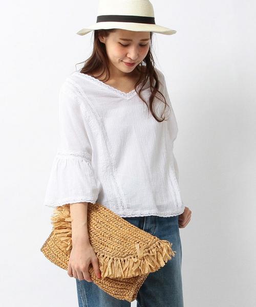 Another Edition（アナザーエディション）の「【WEB店舗限定カラー】2Wayフリンジペーパークラッチバッグ/AEBFC 2Way FRNG PPR CLT◆（クラッチバッグ・レディース・オフホワイト/ベージュ/ライトピンク/ライトブルー・FREE）」の3枚目の写真