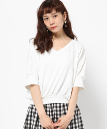 31 Sons de mode | ジャガードＶネックドルマンプルオーバー(Tシャツ/カットソー)