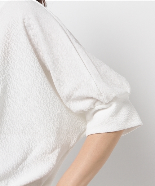 31 Sons de mode（トランテアン　ソン　ドゥ　モード）の「ジャガードＶネックドルマンプルオーバー（Tシャツ/カットソー・レディース・サックスブルー/ベージュ/ネイビー/オフホワイト・36）」の9枚目の写真