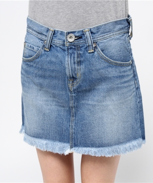 RODEO CROWNS WIDE BOWL（ロデオクラウンズワイドボウル）の「USED WASH ミニスカート（デニムスカート・レディース・ブルー・SMALL/MEDIUM/X-SMALL）」の11枚目の写真