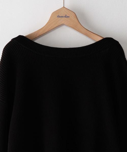Steven Alan（スティーブンアラン）の「＜Steven Alan＞COTTON AZE WIDE KNIT/ﾆｯﾄ ◆（ニット/セーター・レディース・ブラック/レッド・FREE）」の8枚目の写真