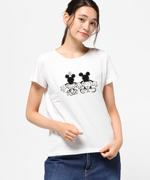 NATURAL BEAUTY BASIC | フロッキーミッキープリントTシャツ(Tシャツ/カットソー)