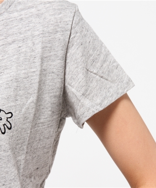 NATURAL BEAUTY BASIC（ナチュラルビューティーベーシック）の「フロッキーミッキープリントTシャツ（Tシャツ/カットソー・レディース・ホワイト系その他/グレー/ネイビー・MEDIUM）」の4枚目の写真