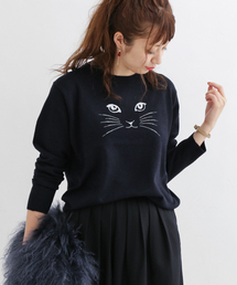 URBAN RESEARCH Sonny Label | Sonny Label ネコプリントニットプルオーバー(ニット/セーター)